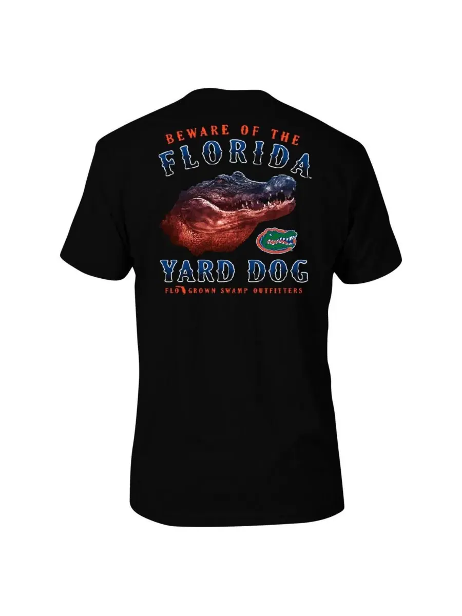 FLoGrown Мужская черная футболка с изображением команды Florida Gators и собаки из Флориды — изображение 3 из 3, черный