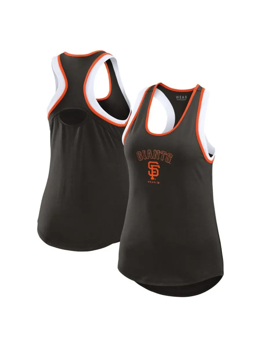 WEAR by Erin Andrews Женская черная майка-борцовка с цветными блоками в стиле San Francisco Giants
