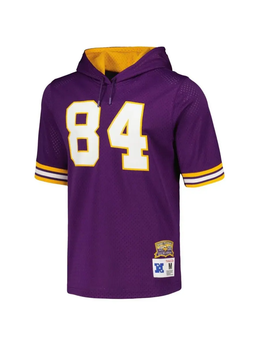 Mitchell & Ness Мужская фиолетовая толстовка с капюшоном и номером игрока команды Minnesota Vikings — изображение 2 из 3