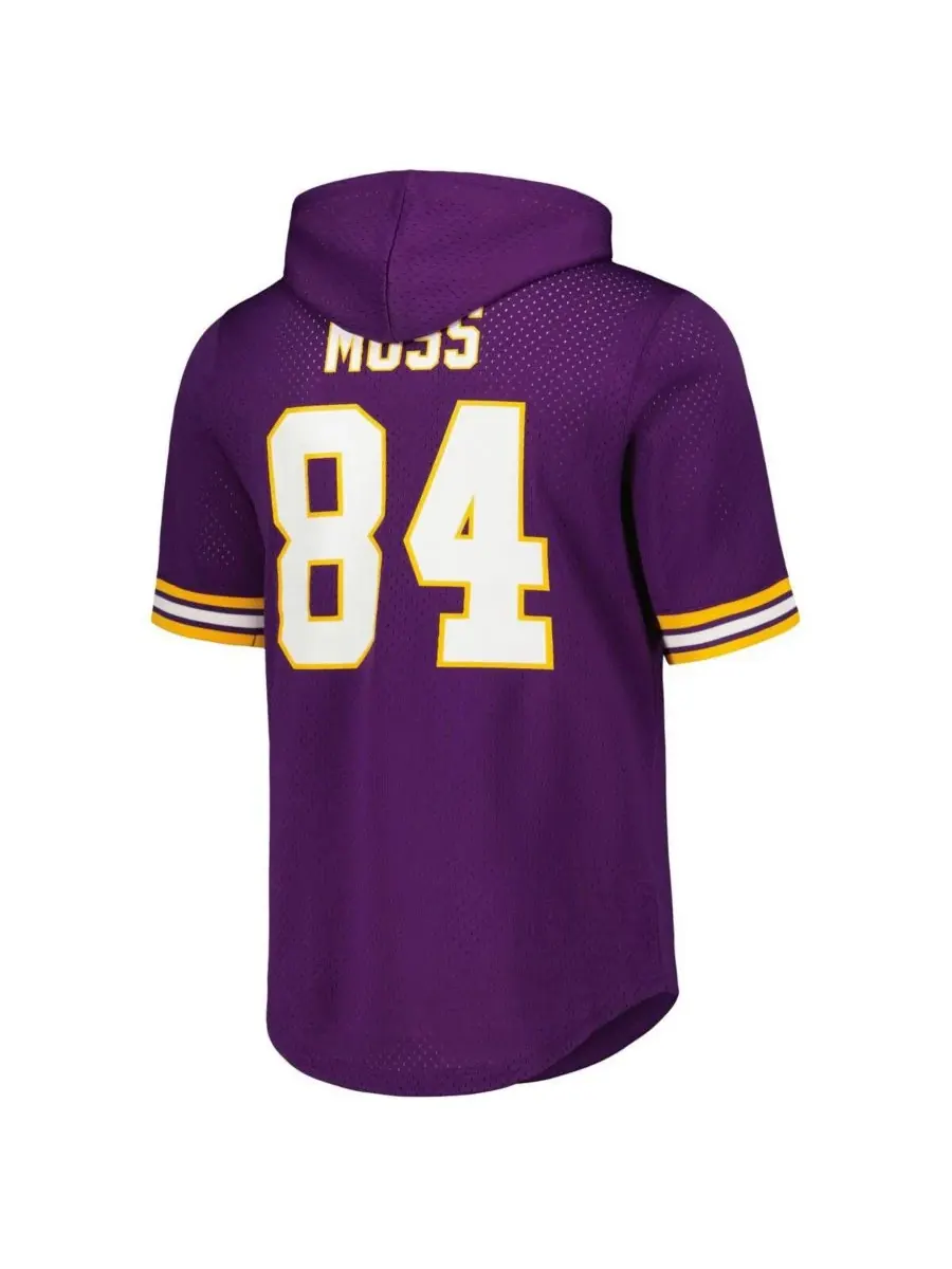 Mitchell & Ness Мужская фиолетовая толстовка с капюшоном и номером игрока команды Minnesota Vikings — изображение 3 из 3