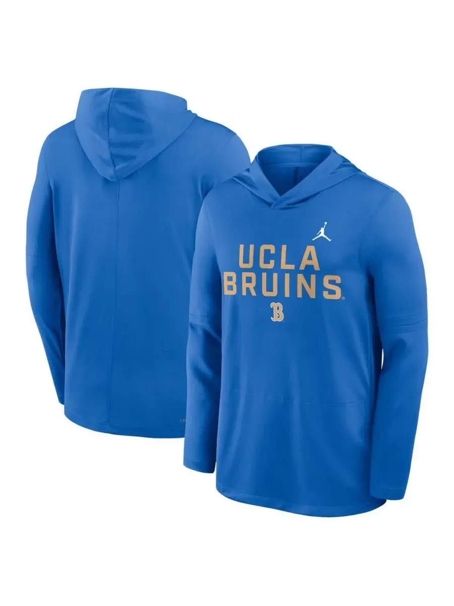 Jordan Мужская синяя толстовка с длинным рукавом UCLA Bruins 2025 Sideline Performance — изображение 4 из 5, синий
