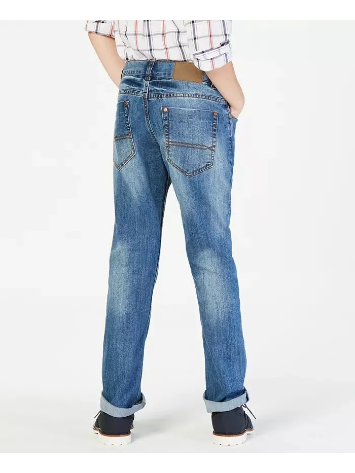 Джинсы прямого кроя Stone Blue для больших мальчиков Tommy Hilfiger — изображение 2 из 4