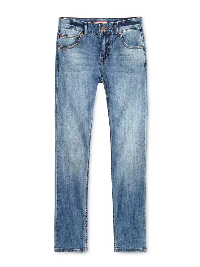 Джинсы прямого кроя Stone Blue для больших мальчиков Tommy Hilfiger — изображение 3 из 4
