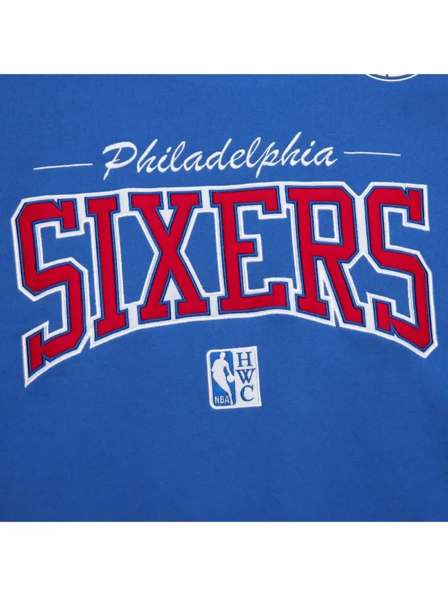 Мужская винтажная толстовка Royal Philadelphia 76ers Hardwood Classics There Back 2.0 Mitchell & — изображение 4 из 5