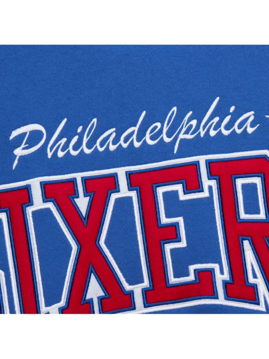 Мужская винтажная толстовка Royal Philadelphia 76ers Hardwood Classics There Back 2.0 Mitchell & — изображение 5 из 5