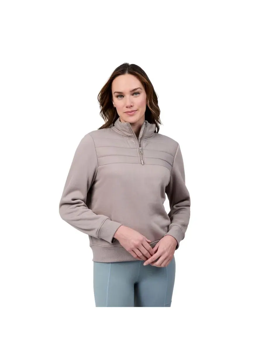 Женская флисовая кофта Cloud Fleece с застежкой-молнией до середины груди Free Country, Taupewood