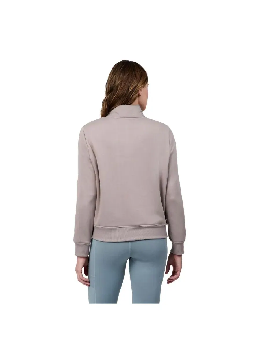 Женская флисовая кофта Cloud Fleece с застежкой-молнией до середины груди Free Country, Taupewood — изображение 3 из 7