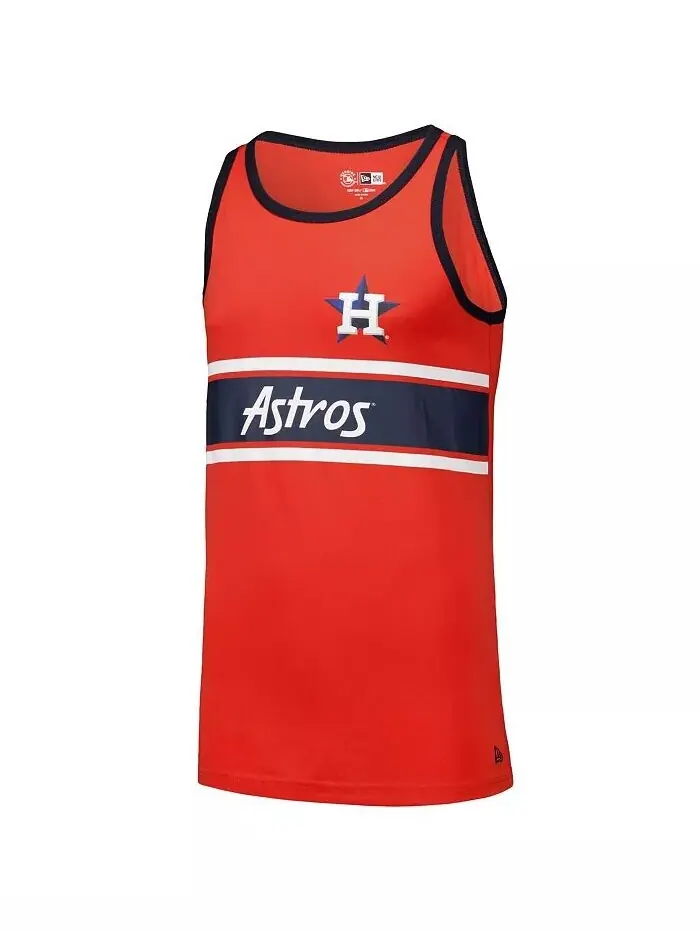 Мужская оранжевая майка-топ Houston Astros Jersey Ringer New Era — изображение 3 из 3
