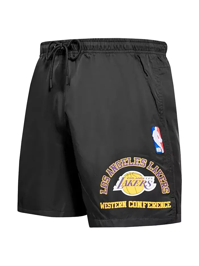 Мужские шорты Los Angeles Lakers с кодом города, черные Pro Standard — изображение 5 из 5