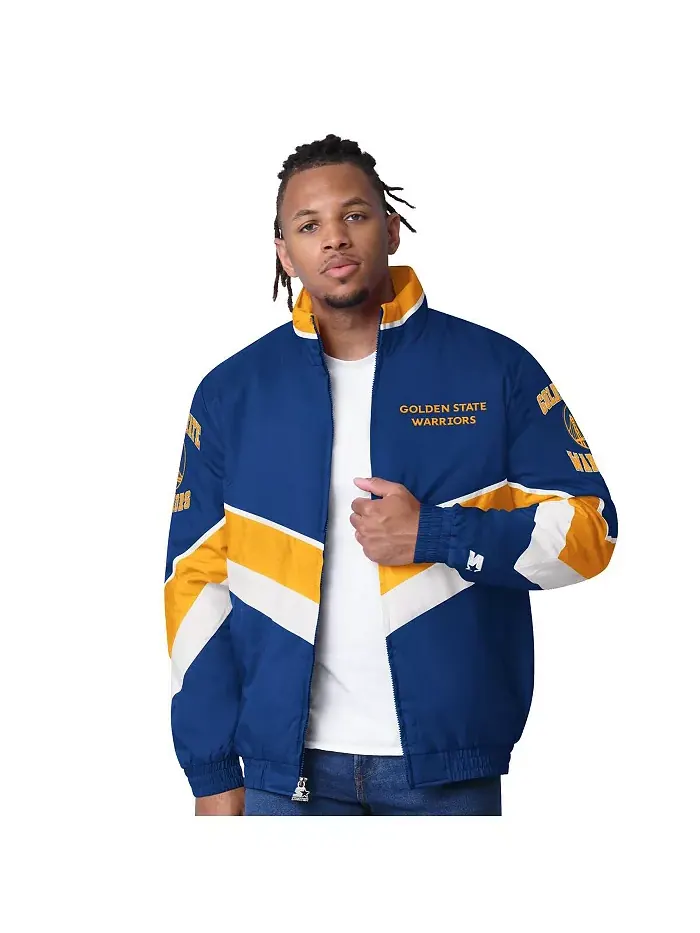 Мужская куртка на молнии Captain Oxford Golden State Warriors в королевском цвете Starter