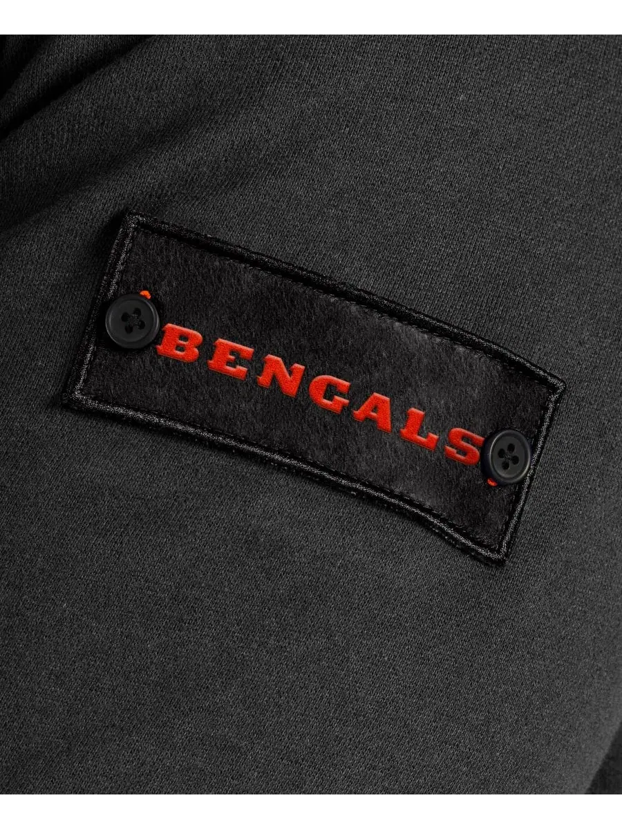 Мужской свитшот с полной застежкой-молнией QB1 Cincinnati Bengals J. Palmer — изображение 4 из 5, черный