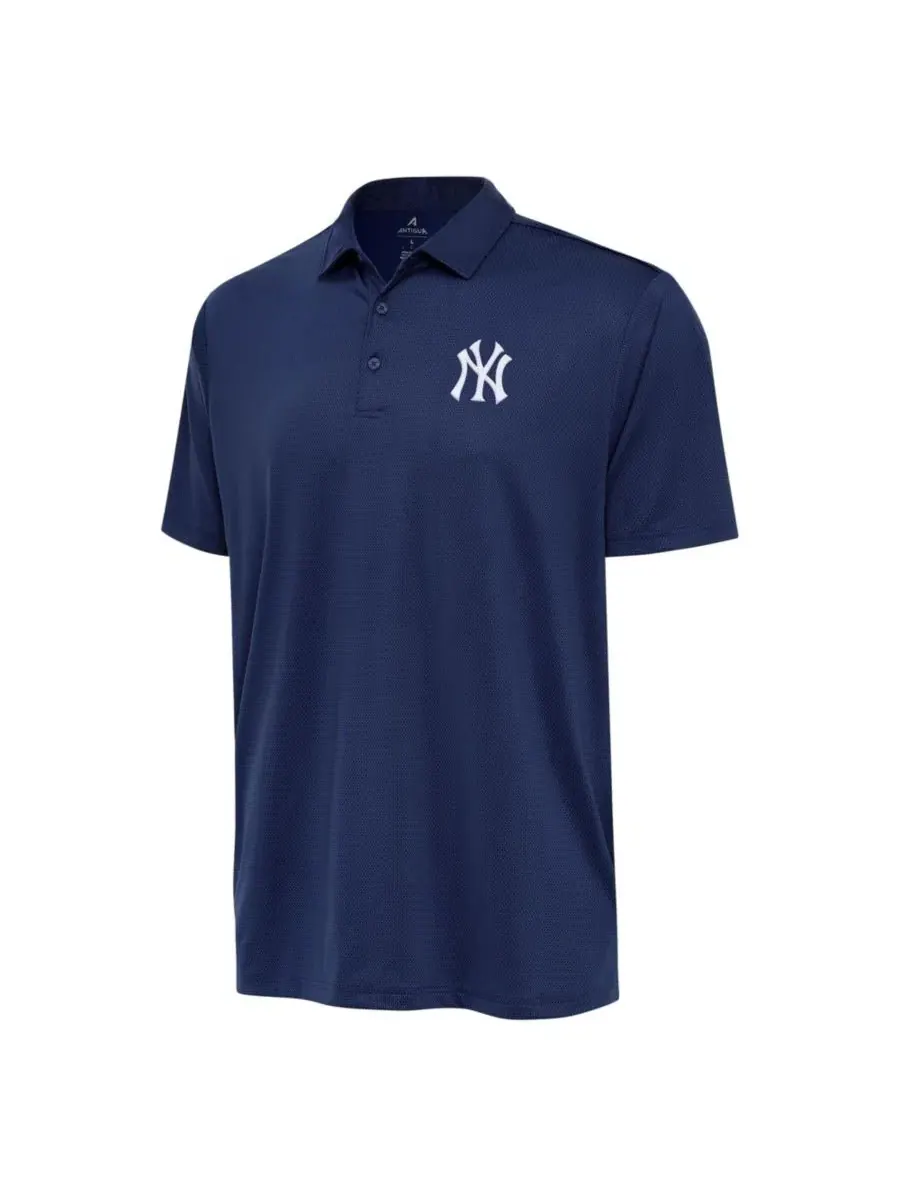 Поло с геометрическим принтом New York Yankees Eclipse Antigua — изображение 2 из 3, темно-синий