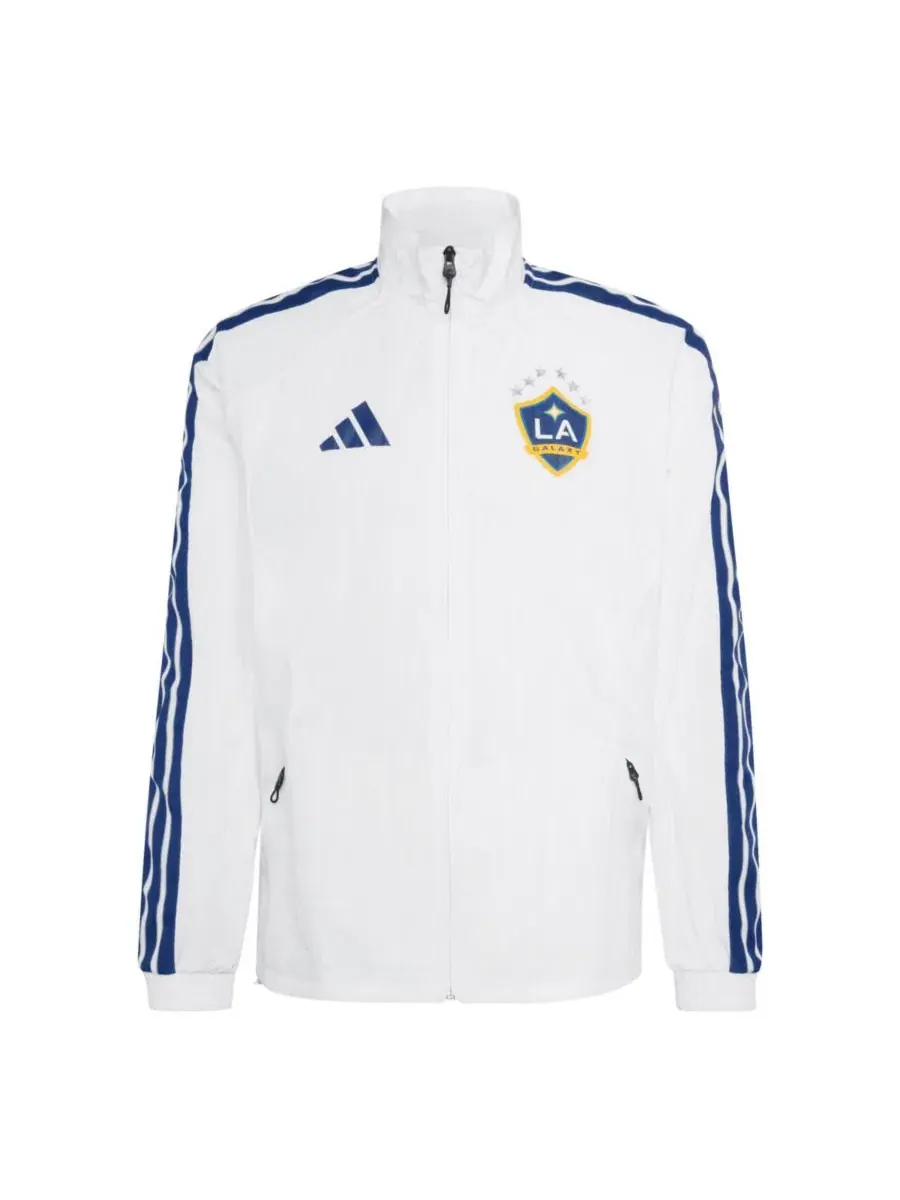 Куртка-ветровка с принтом, модель LA Galaxy 2026 Anthem Raglan Full-Zip adidas — изображение 4 из 5, белый