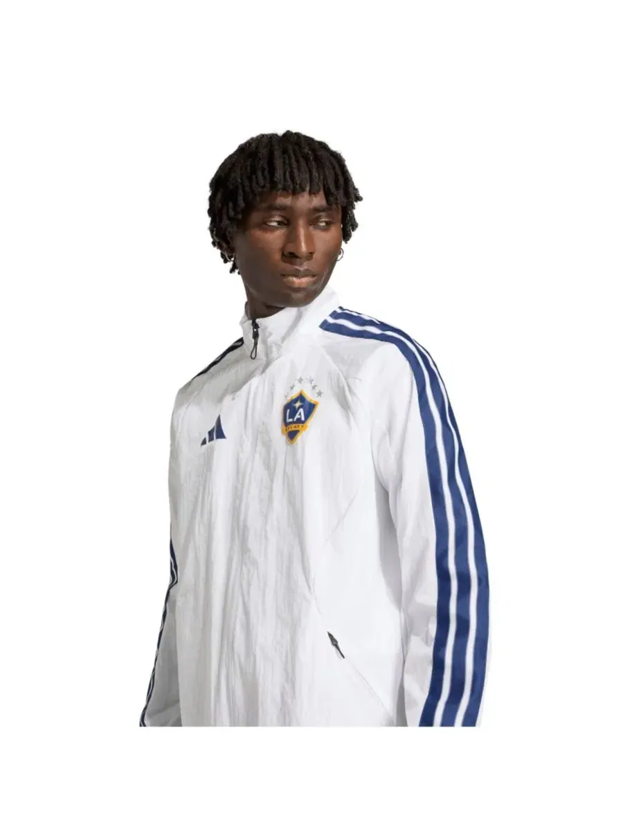 Куртка-ветровка с принтом, модель LA Galaxy 2026 Anthem Raglan Full-Zip adidas — изображение 5 из 5, белый