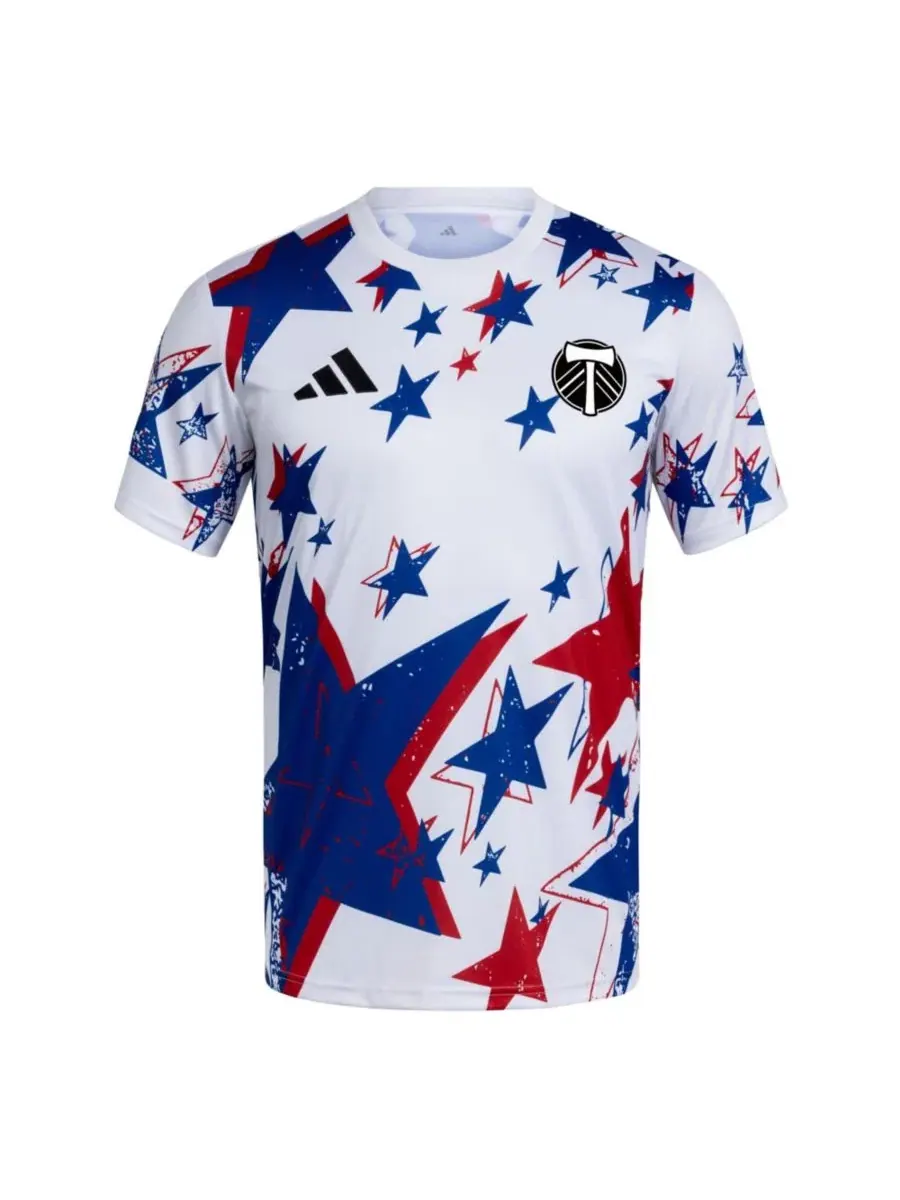 Мужская футболка Portland Timbers 2026 Americana Pre-Match Jersey adidas — изображение 3 из 3, белый