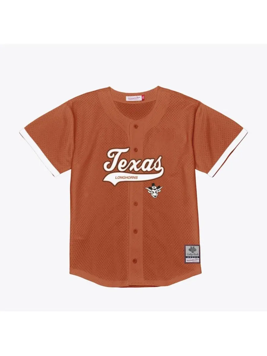 Мужская бейсбольная джерси Mitchell & Ness с вышивкой, Texas Longhorns