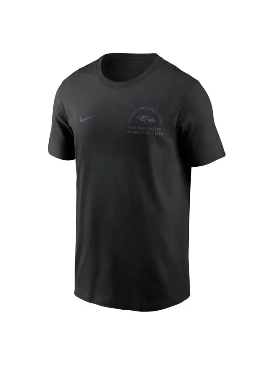 Футболка с принтом Split Logo Nike — изображение 2 из 3, черный