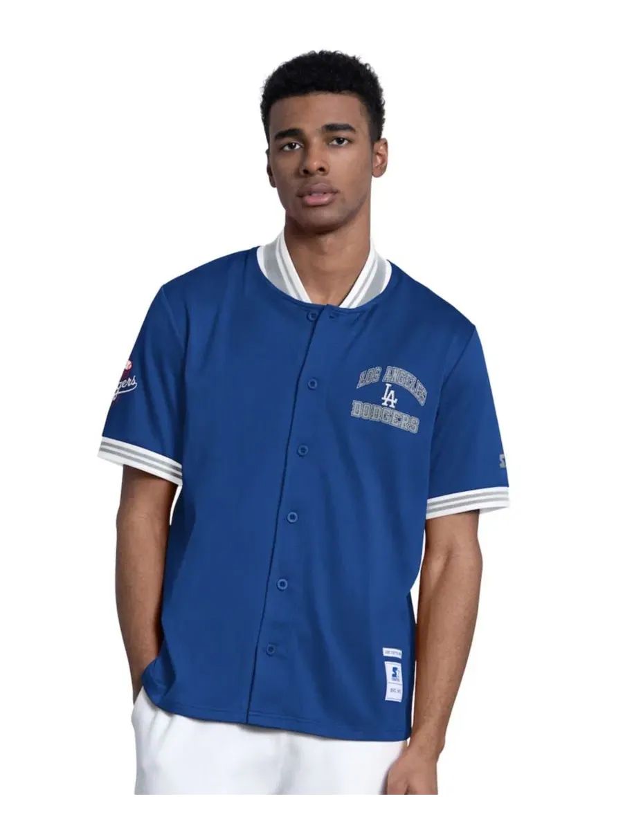 Куртка бейсбольная с коротким рукавом Royal Los Angeles Dodgers Starter