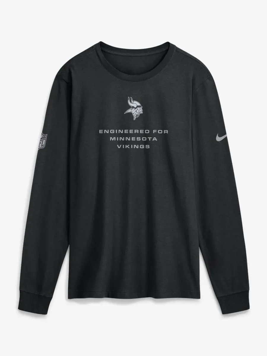 Футболка с длинным рукавом Nike Minnesota Vikings Sideline Bold Arch Star Dri-FIT