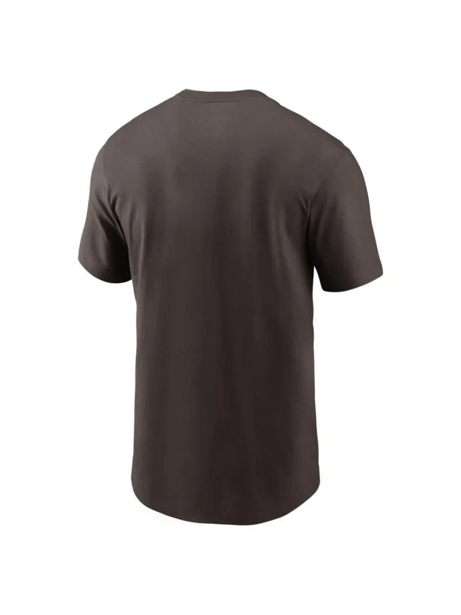 Футболка с коротким рукавом Cleveland Browns Sideline Dri-FIT Nike — изображение 3 из 4, коричневый