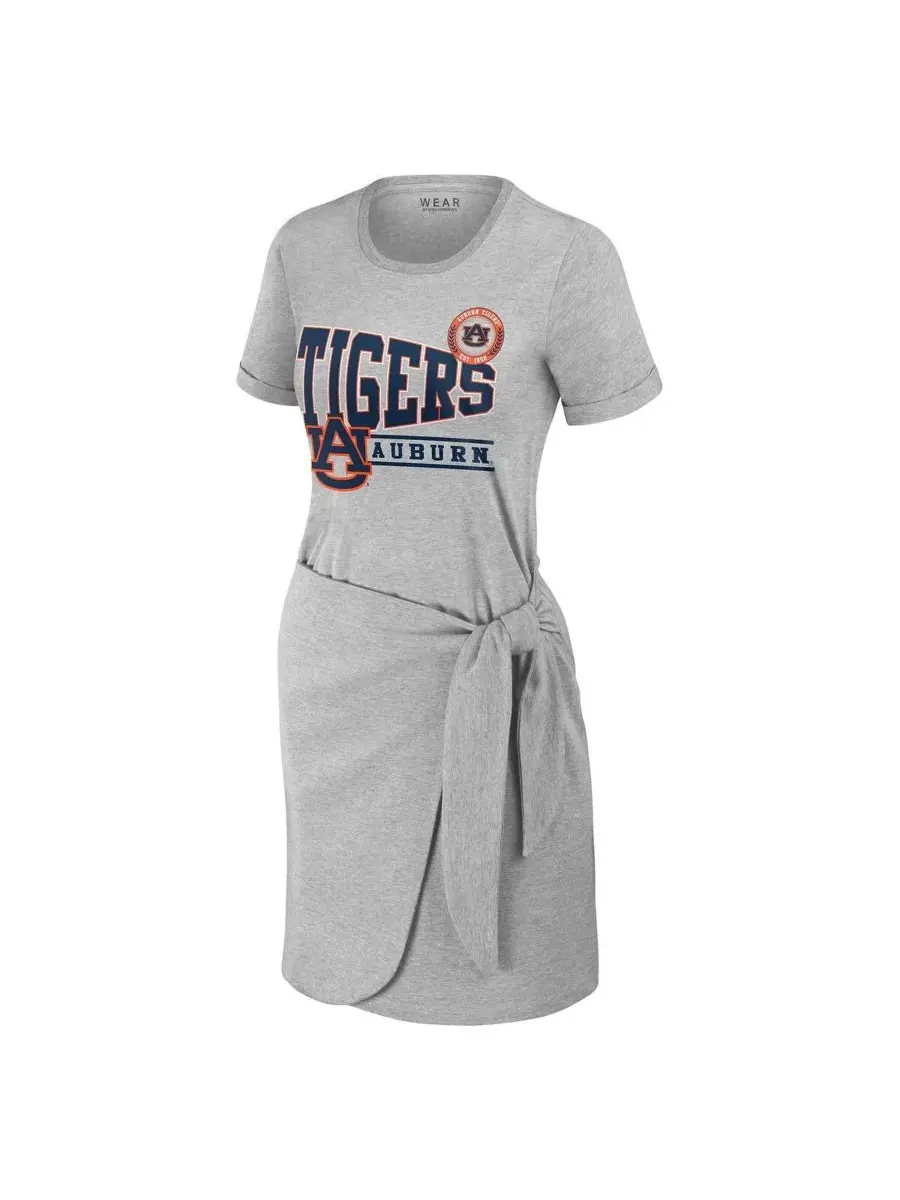 Платье-футболка с узлом Auburn Tigers WEAR by Erin Andrews — изображение 2 из 3, серый