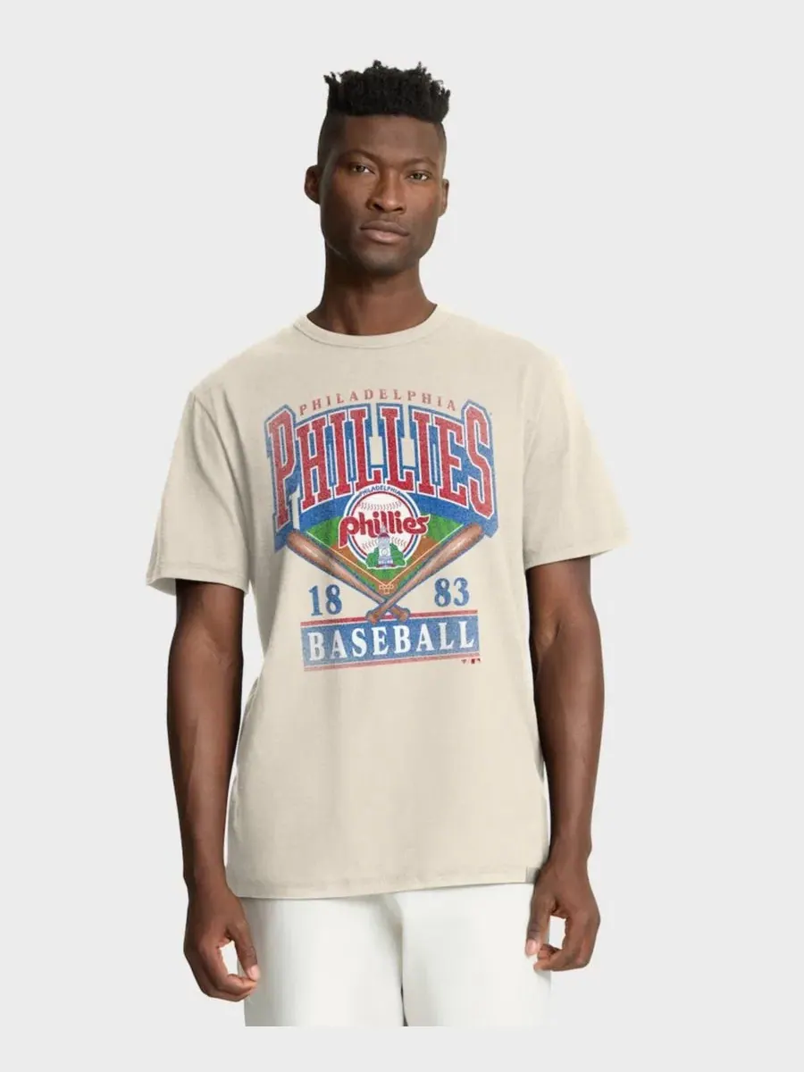 Футболка с винтажным принтом Philadelphia Phillies Fanatics