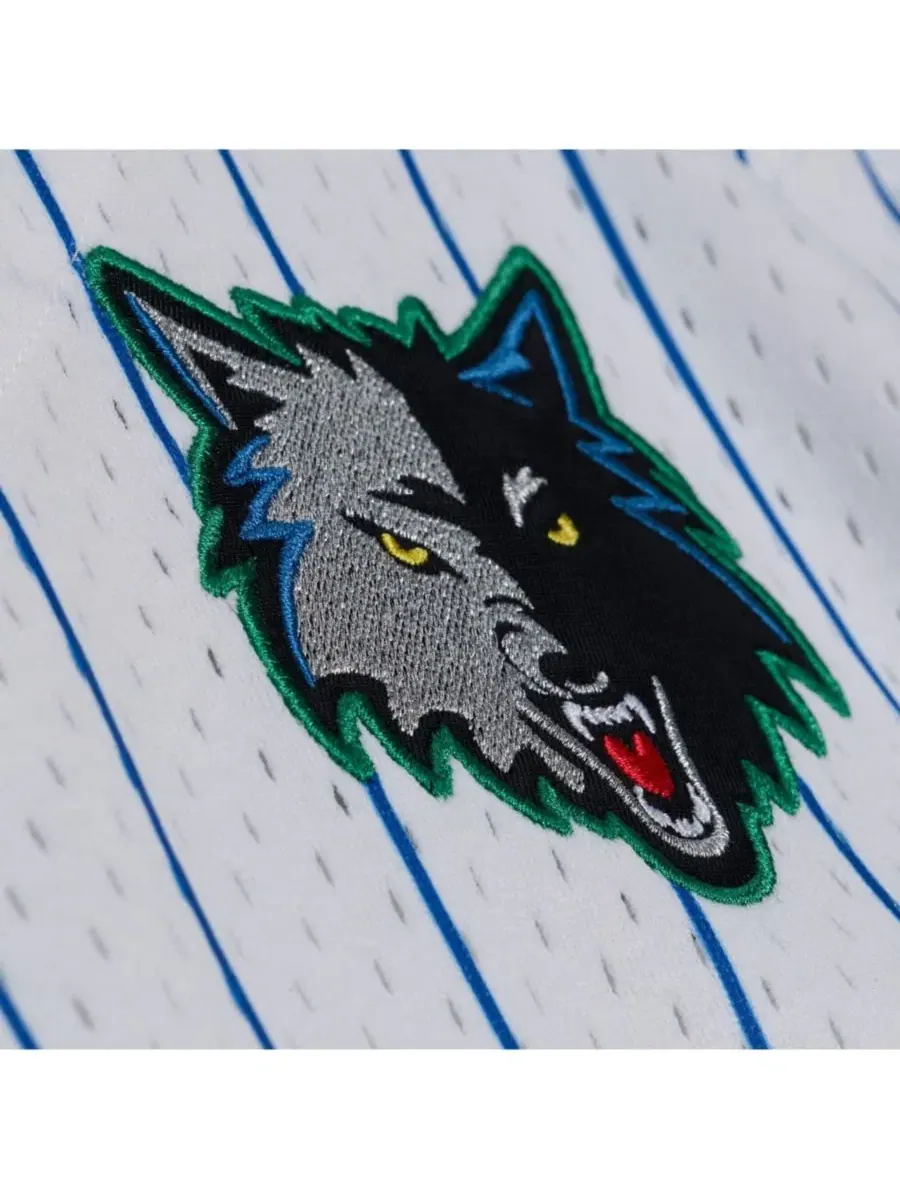 Мужская бейсбольная джерси Mitchell & Ness с вертикальными полосками — изображение 5 из 5, белый