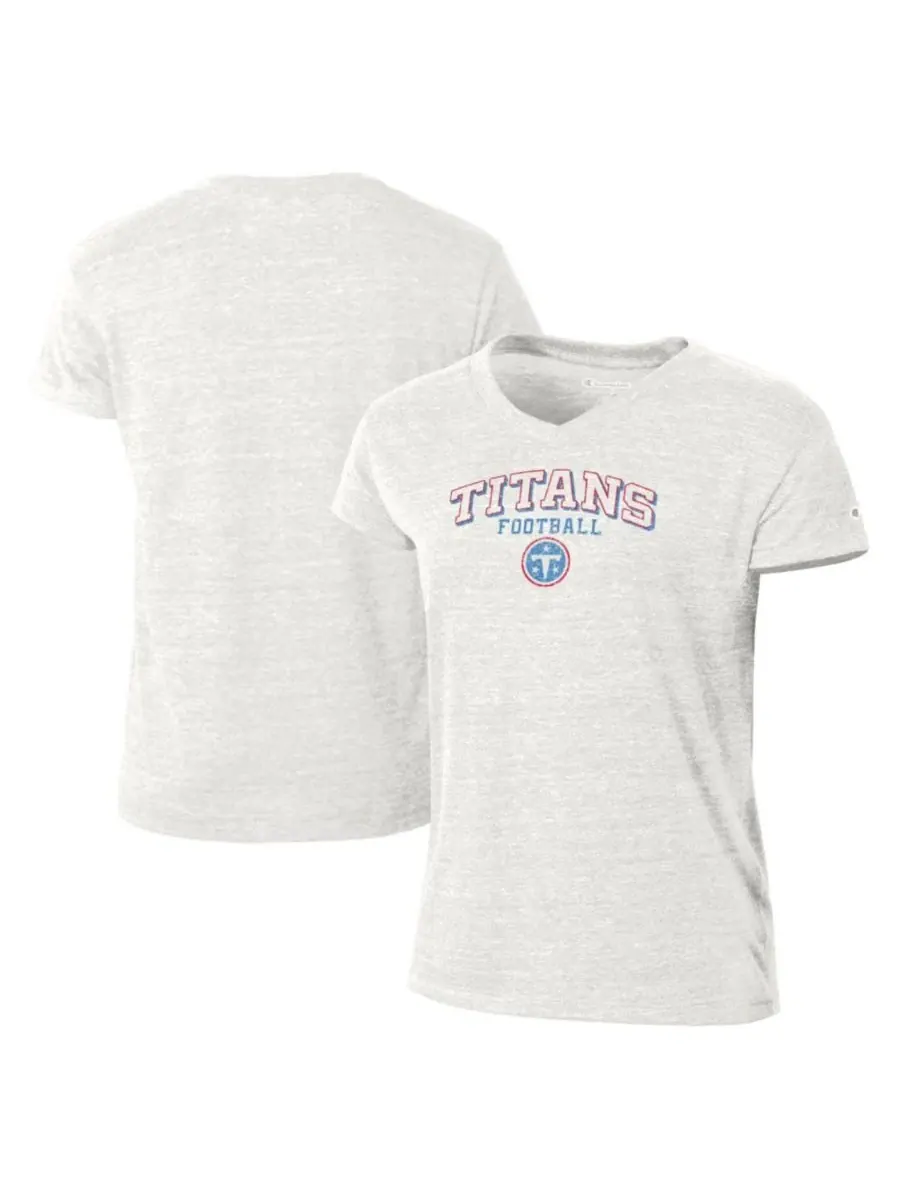 Футболка женская с V-образным вырезом Triumph Tri-Blend Tennessee Titans Champion