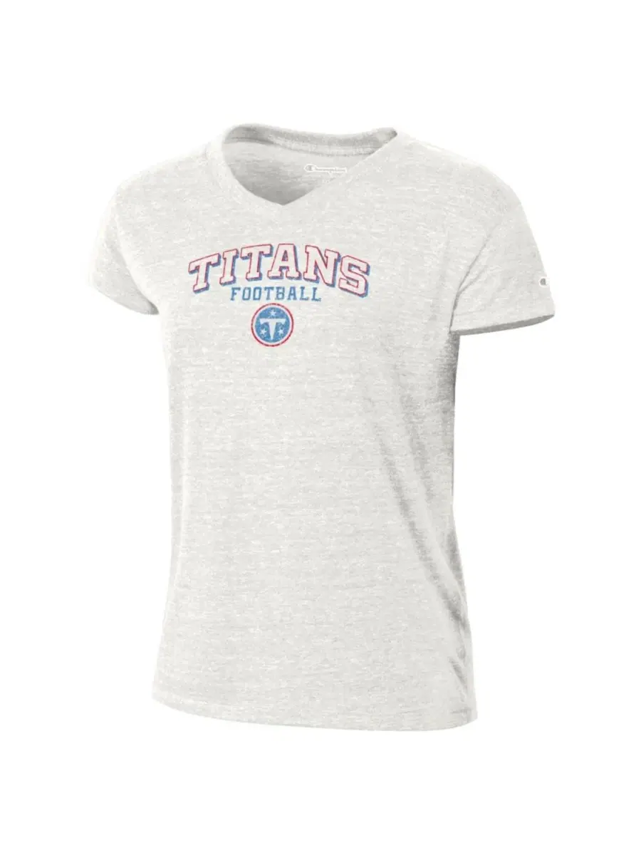 Футболка женская с V-образным вырезом Triumph Tri-Blend Tennessee Titans Champion — изображение 2 из 3, белый