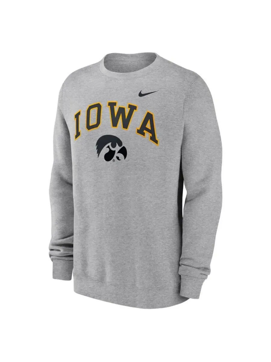 Свитшот Legacy Classic с принтом Iowa Hawkeyes Nike — изображение 2 из 3, серый