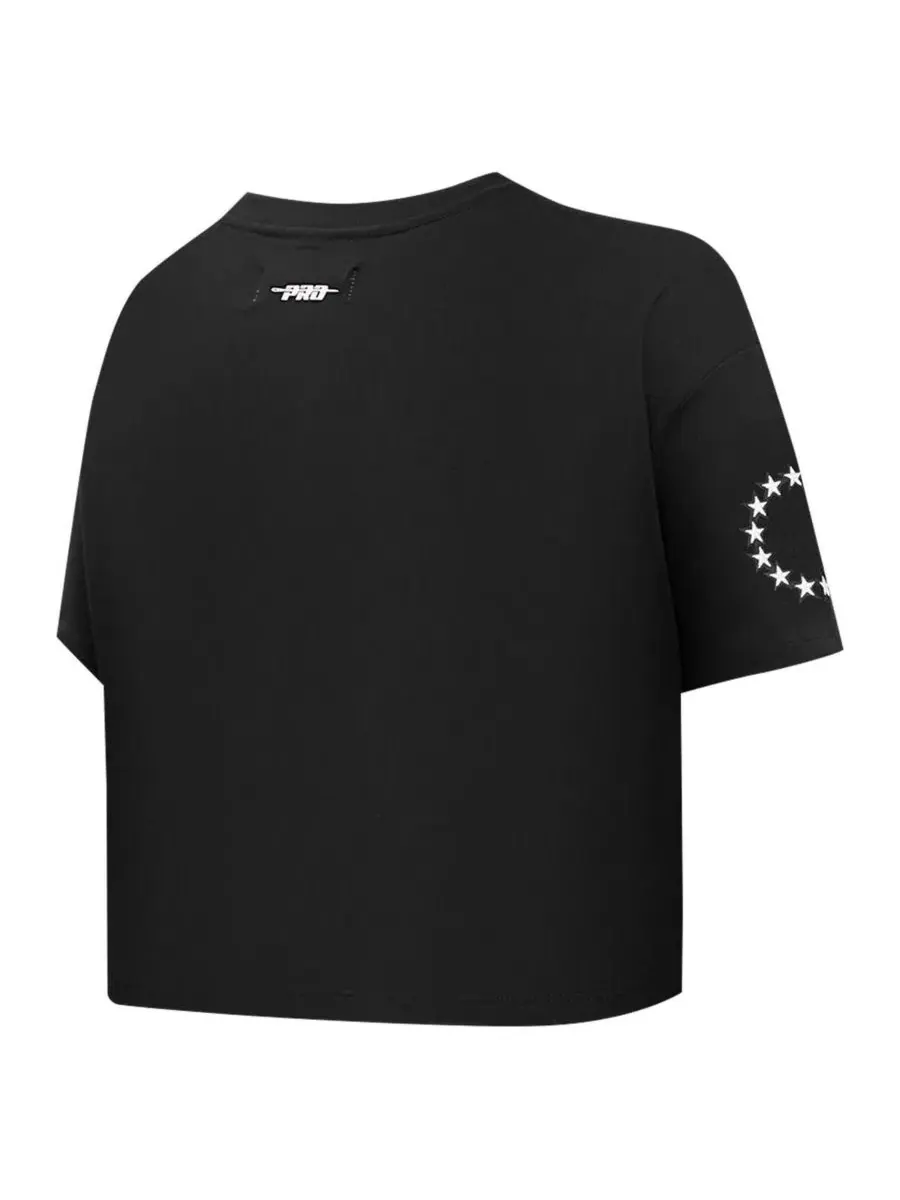 Футболка-кроп с пайетками Jewels Boxy Cropped T-Shirt Pro Standard — изображение 3 из 5, черный