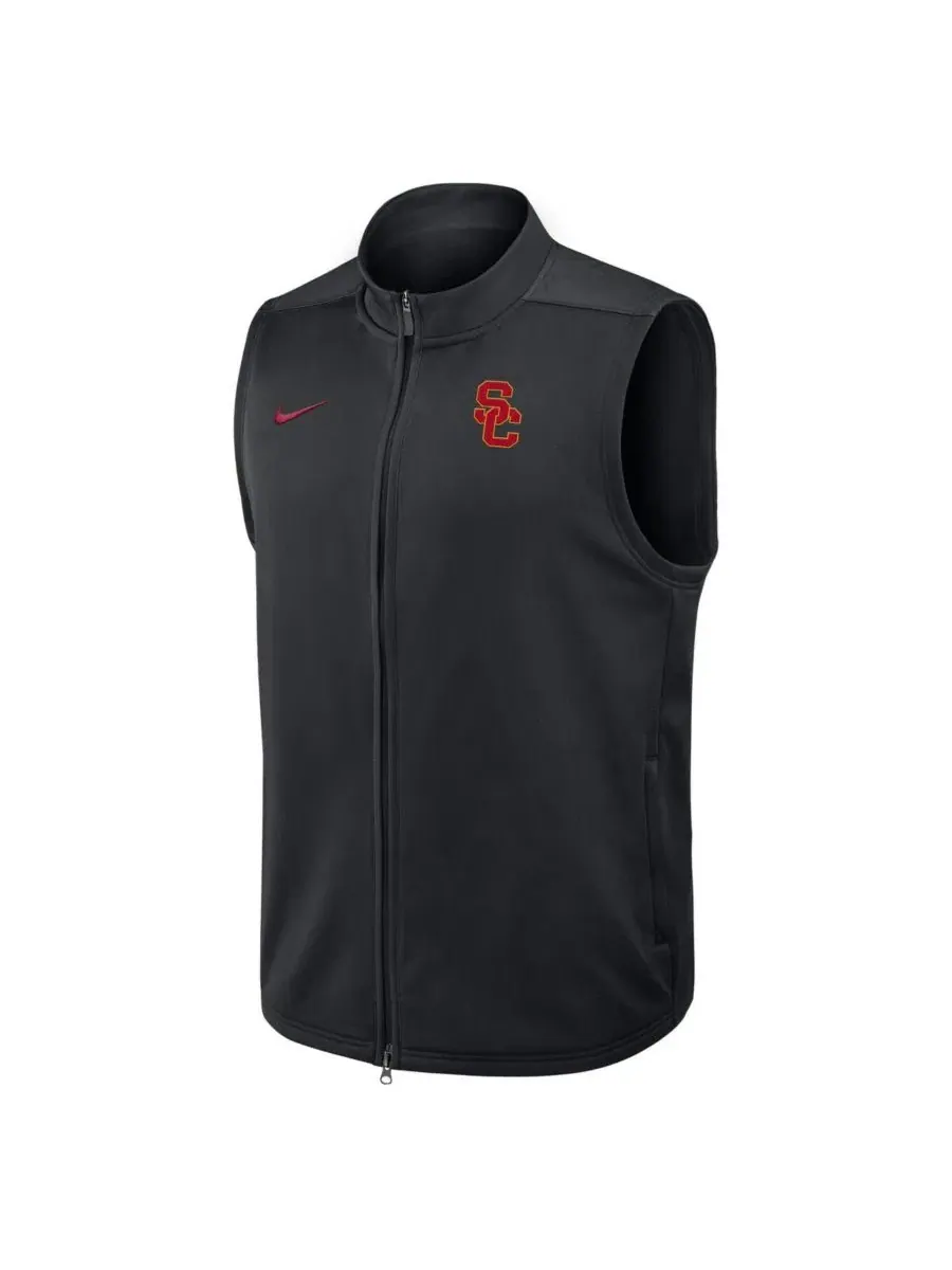 Мужской жилет без рукавов с принтом USC Trojans Nike — изображение 2 из 3, черный