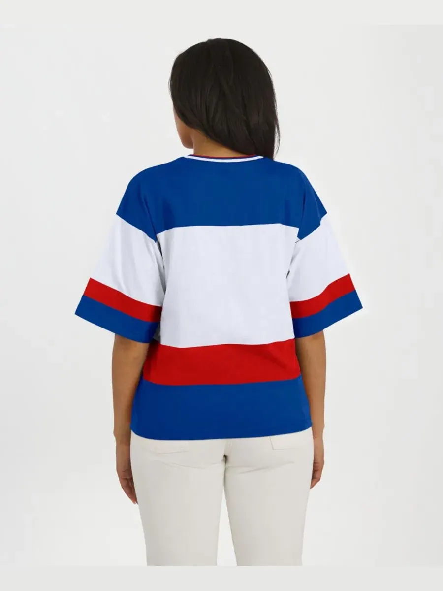 Футболка с V-образным вырезом и реглан-рукавами New York Rangers WEAR by Erin Andrews — изображение 5 из 5, синий