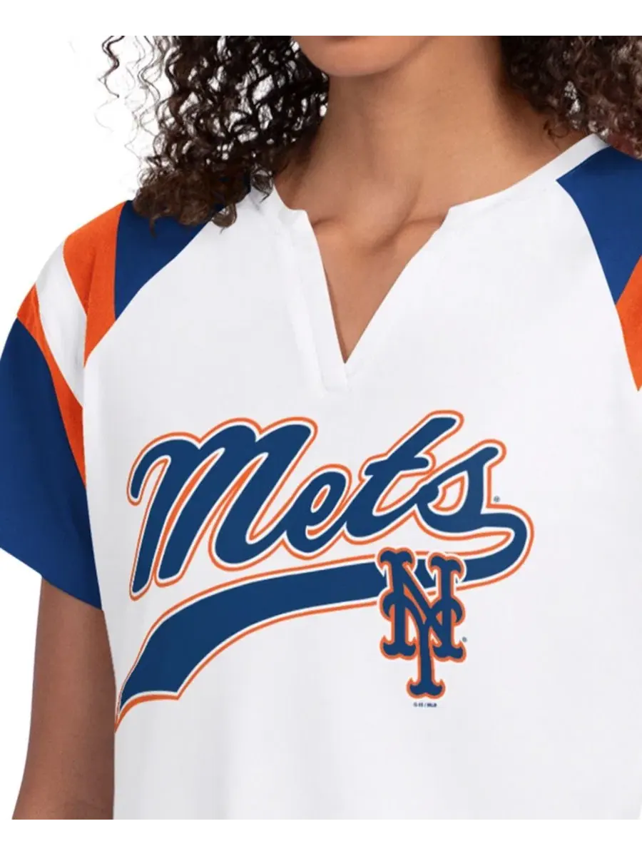 Футболка реглан с вырезом-лодочка New York Mets Starter — изображение 2 из 3, белый