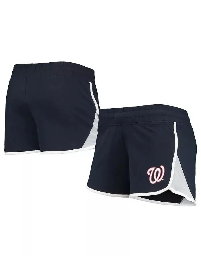 Женские темно-синие шорты из эластичной махровой ткани Washington Nationals New Era — изображение 2 из 4