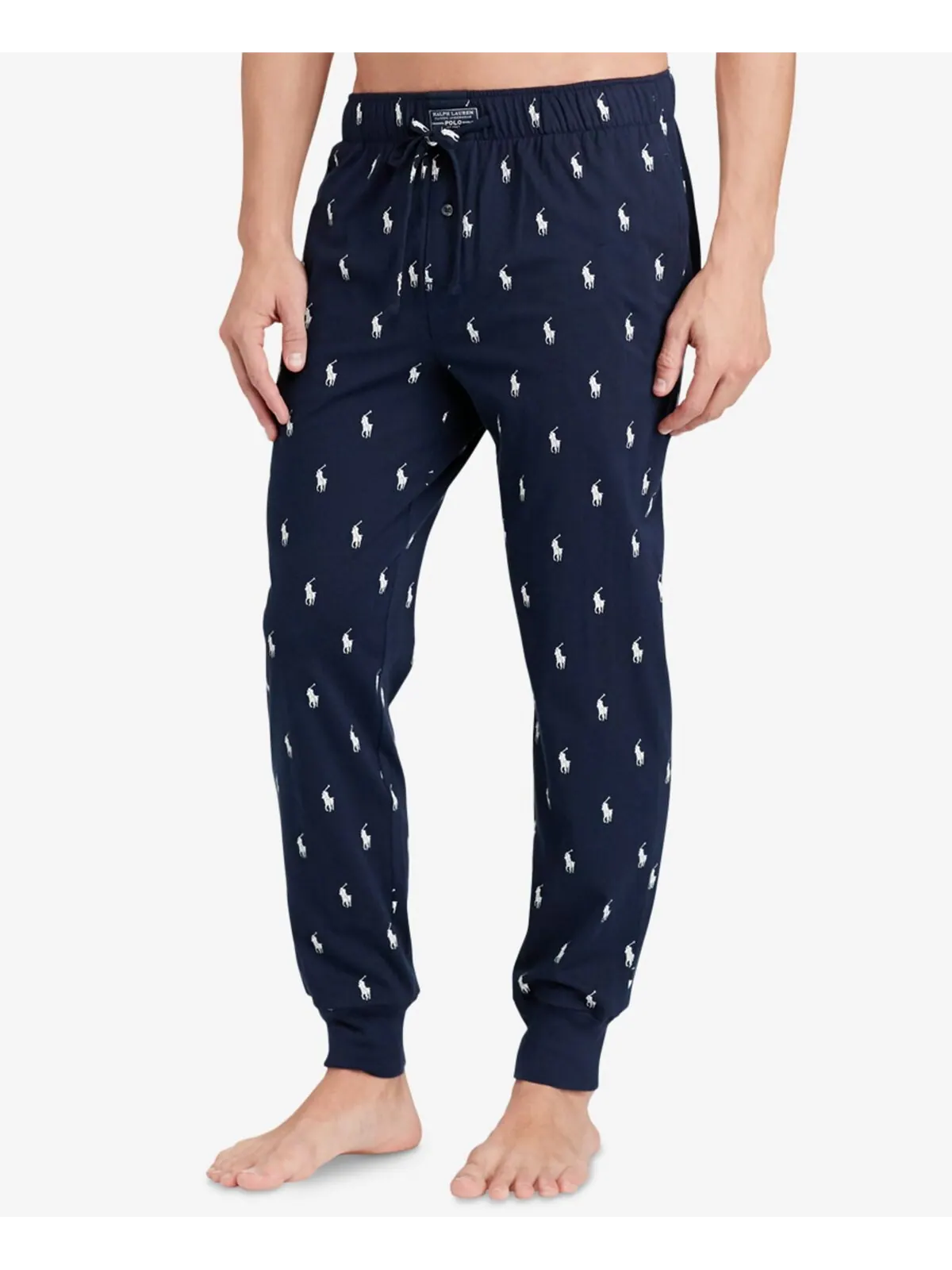 Мужские легкие хлопковые пижамные брюки с логотипом Polo Ralph Lauren