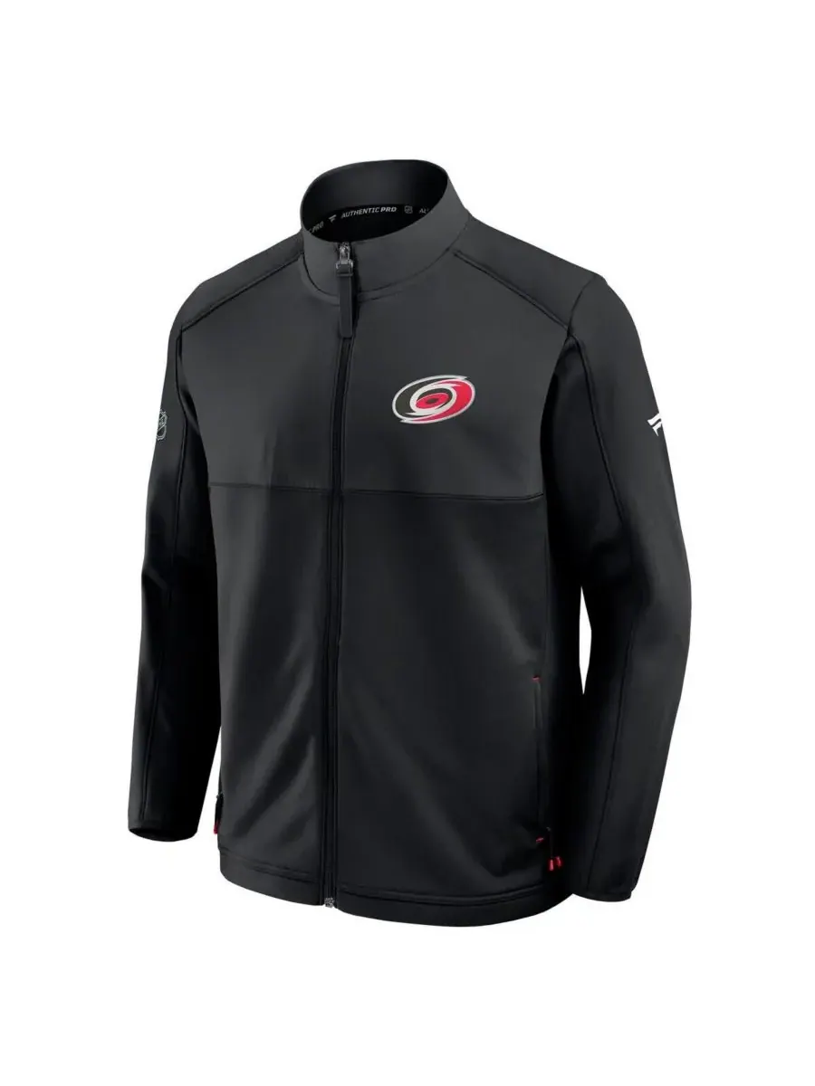 Fanatics Мужская черная куртка Carolina Hurricanes на молнии, аутентичная для профессионального — изображение 3 из 5, черный