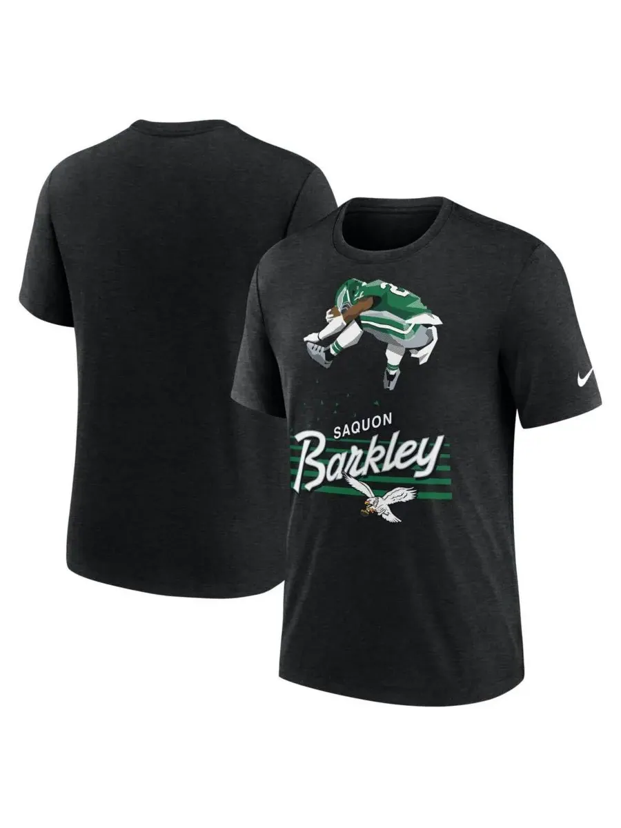 Nike Мужская футболка с изображением игрока команды Philadelphia Eagles, Сакуона Баркли