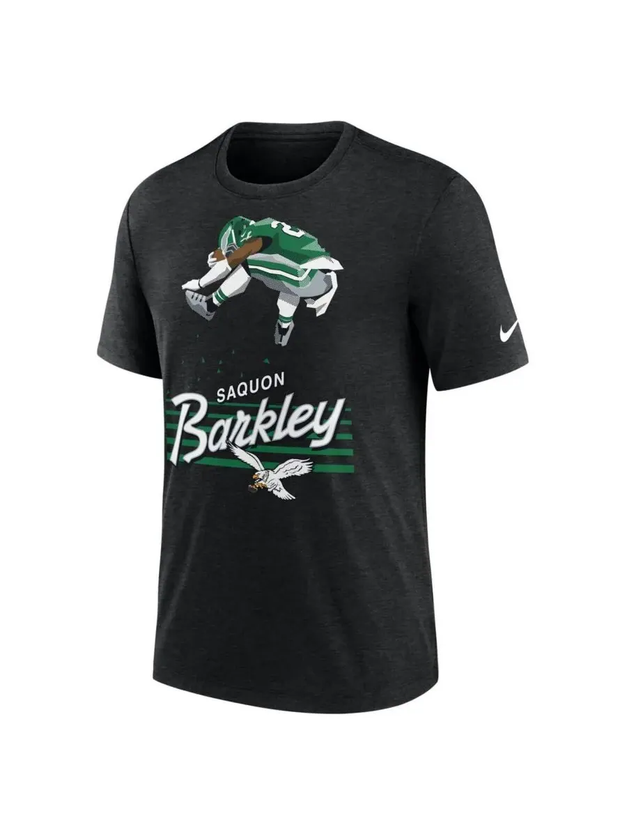 Nike Мужская футболка с изображением игрока команды Philadelphia Eagles, Сакуона Баркли — изображение 2 из 3, черный