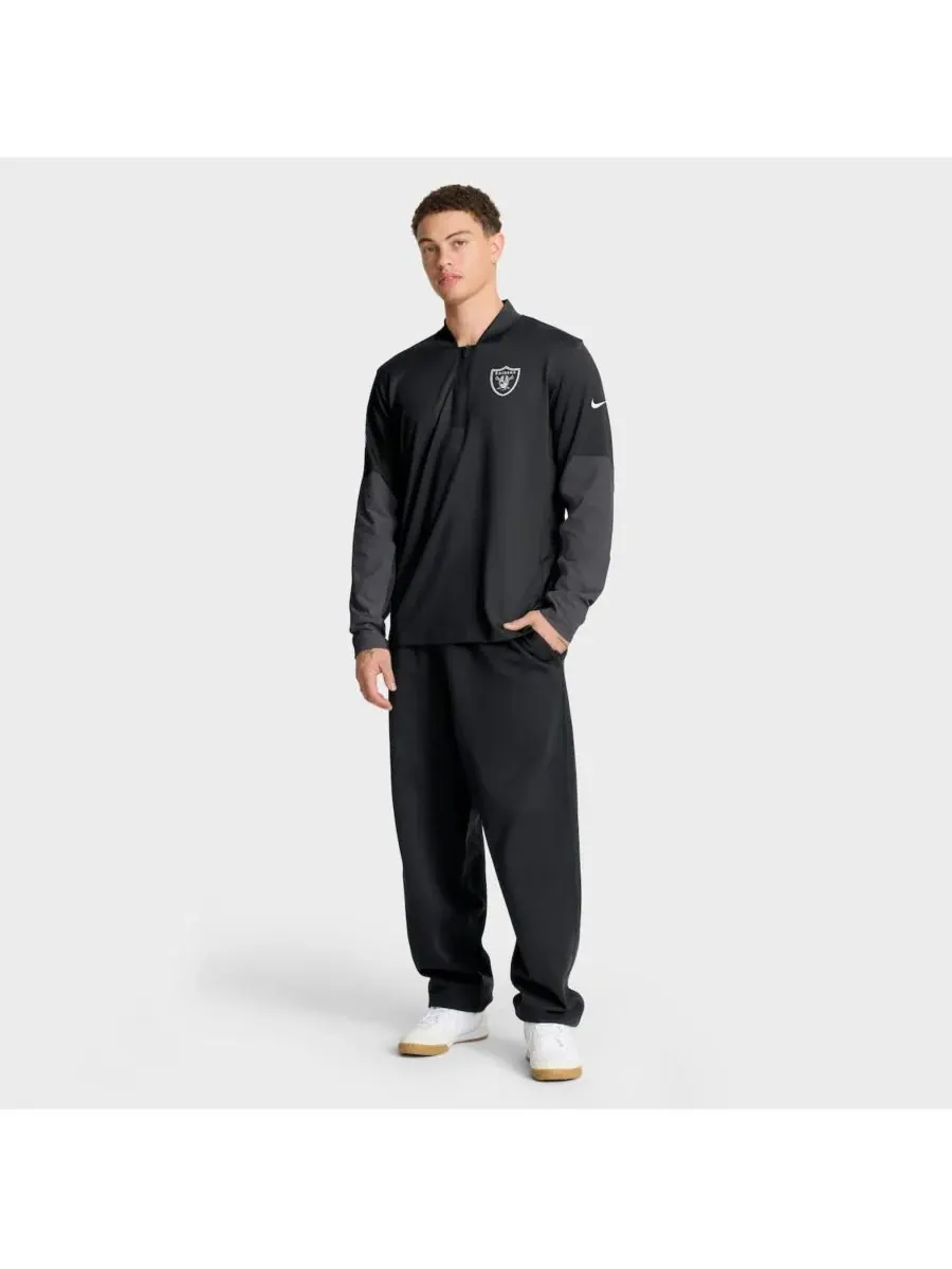 Nike Мужской черный пуловер с половинной молнией Las Vegas Raiders Sideline Feel The Pressure — изображение 3 из 5