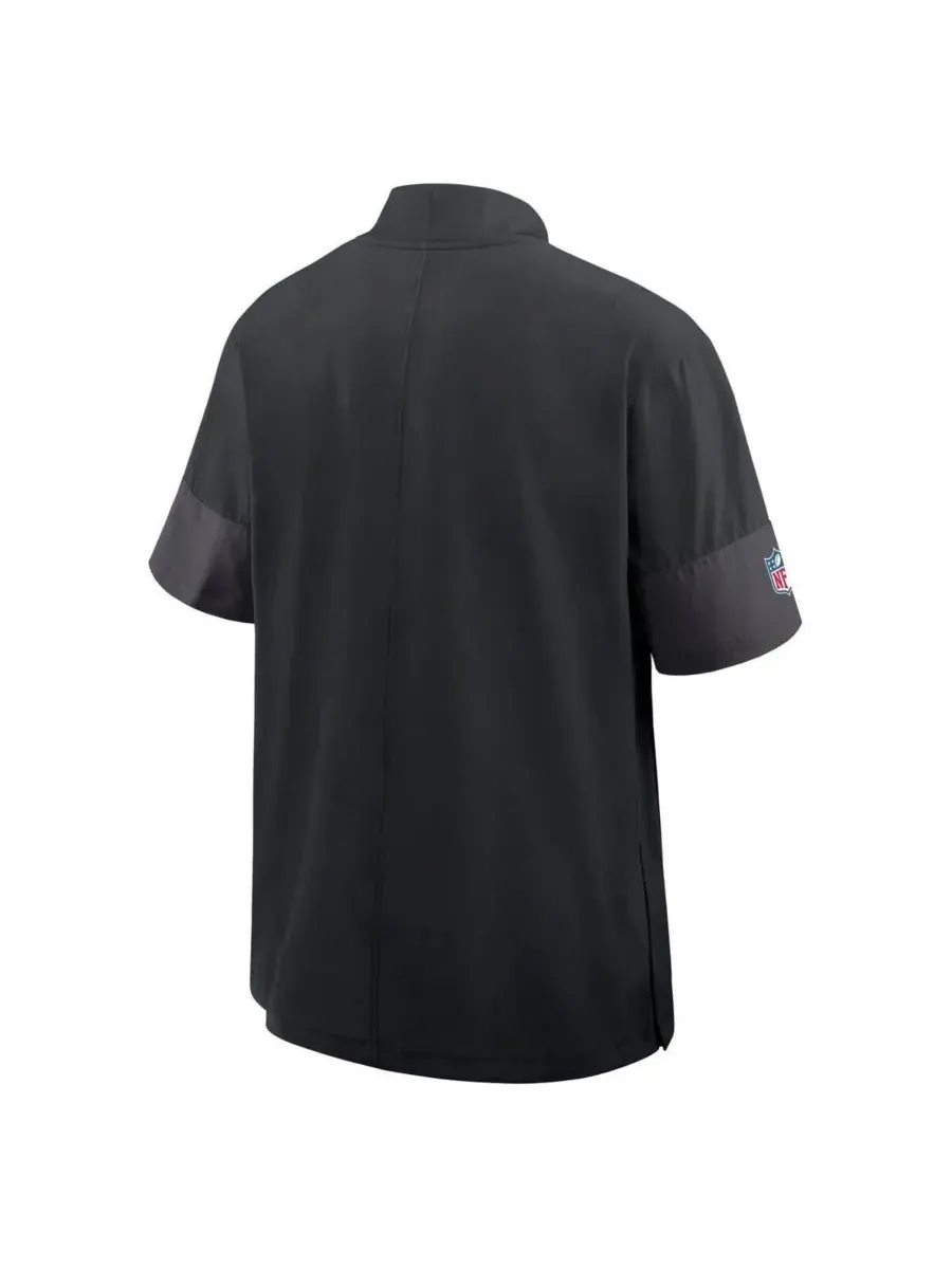 Nike Мужская черная спортивная куртка San Francisco 49ers Sideline с коротким рукавом и — изображение 3 из 3, черный