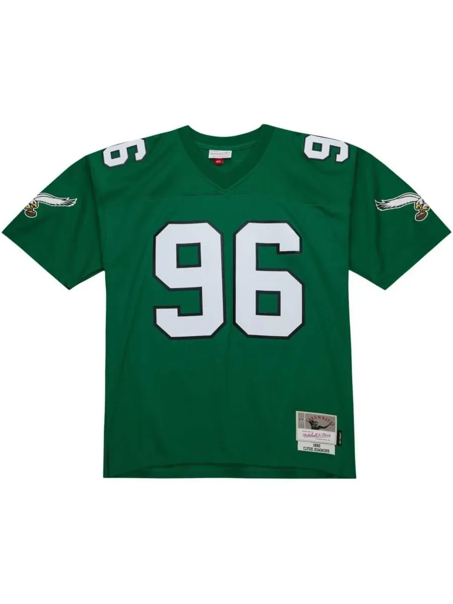 Mitchell & Ness Мужская реплика футболки Clyde Simmons Kelly Green Philadelphia Eagles Legacy — изображение 2 из 4, зеленый