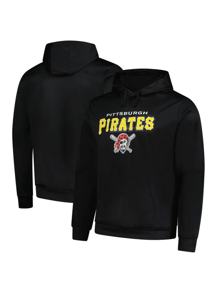 Dunbrooke Мужская черная толстовка с капюшоном Pittsburgh Pirates Champion