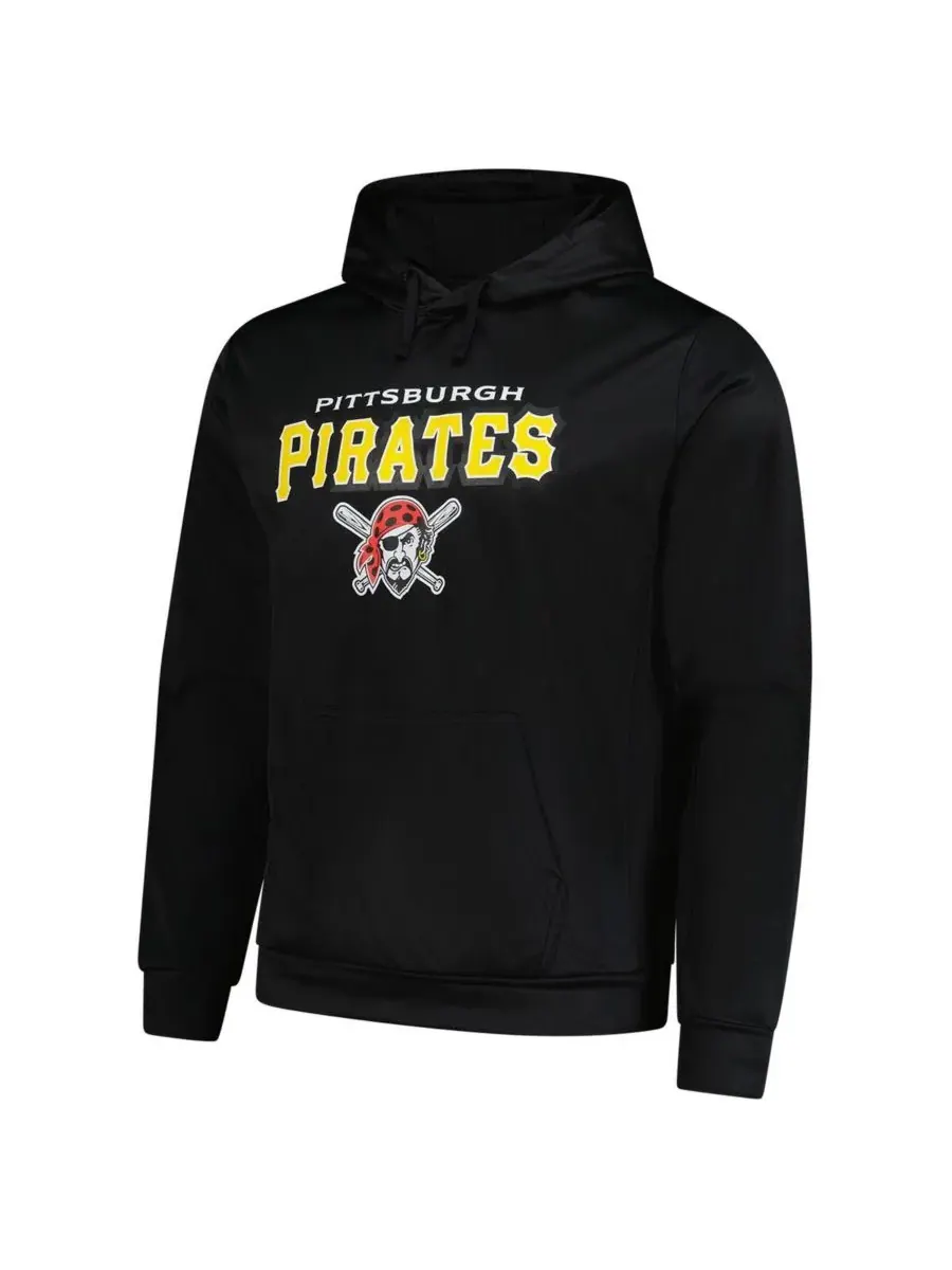 Dunbrooke Мужская черная толстовка с капюшоном Pittsburgh Pirates Champion — изображение 3 из 3, черный