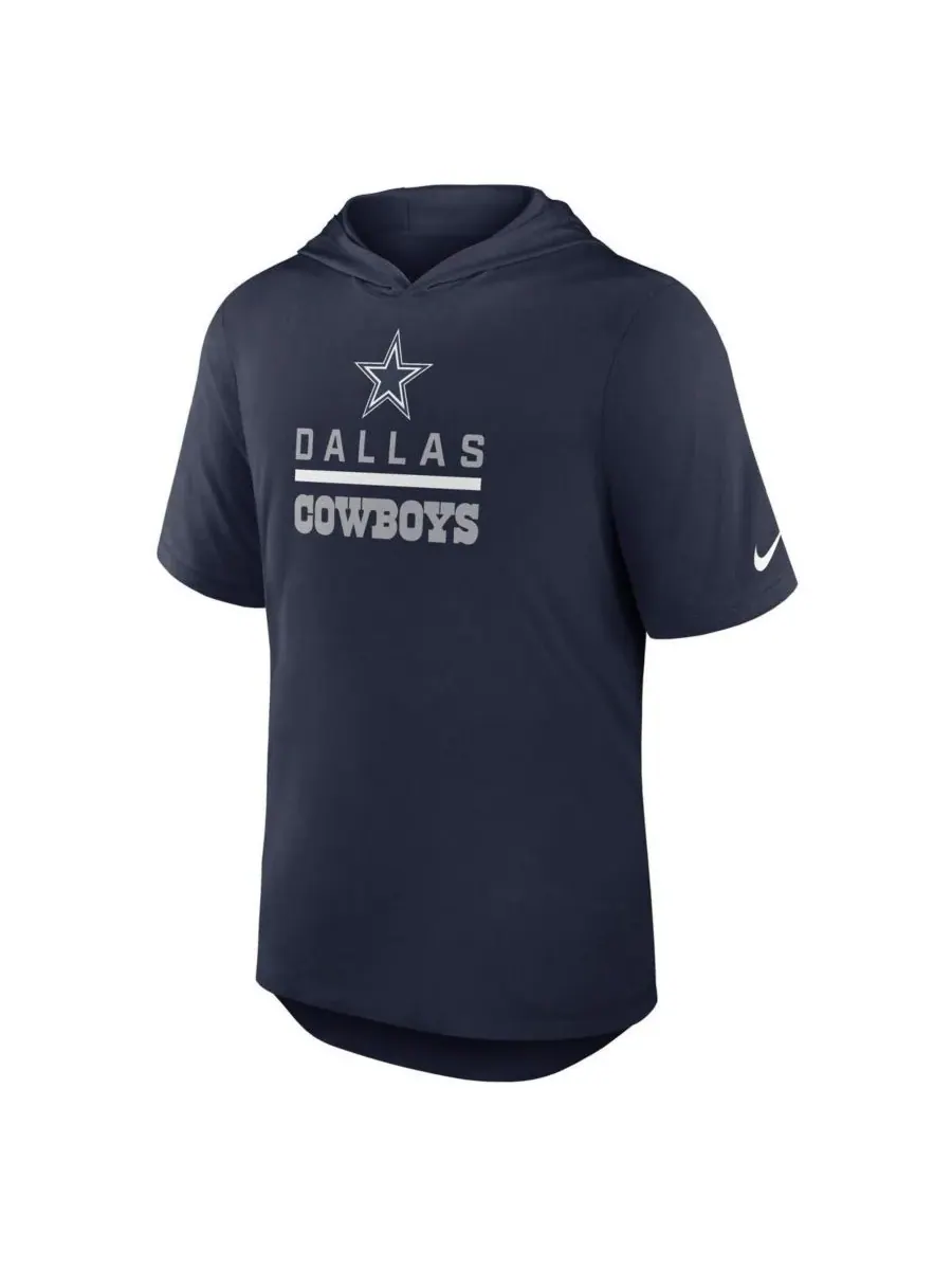 Nike Мужская темно-синяя толстовка с капюшоном Dallas Cowboys Lockup Tri-Blend — изображение 2 из 3, темно-синий
