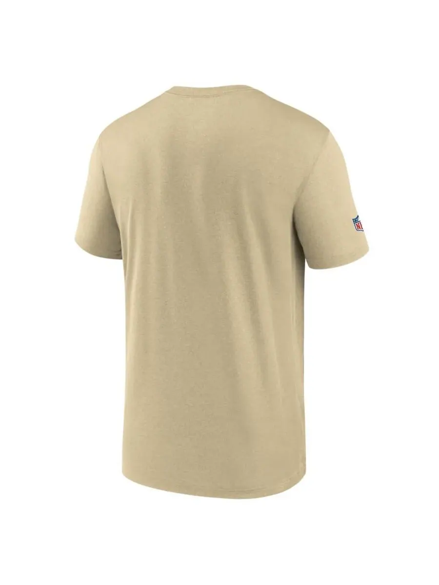 Мужская золотистая футболка New Orleans Saints Sideline Alt Pack Small Logo Legend Performance Nike — изображение 3 из 3