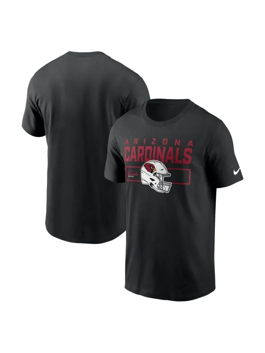 Nike Мужская черная футболка с изображением шлема команды Arizona Cardinals Primetime