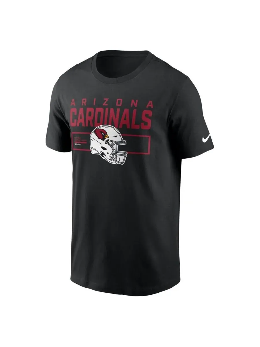 Nike Мужская черная футболка с изображением шлема команды Arizona Cardinals Primetime — изображение 2 из 3, черный