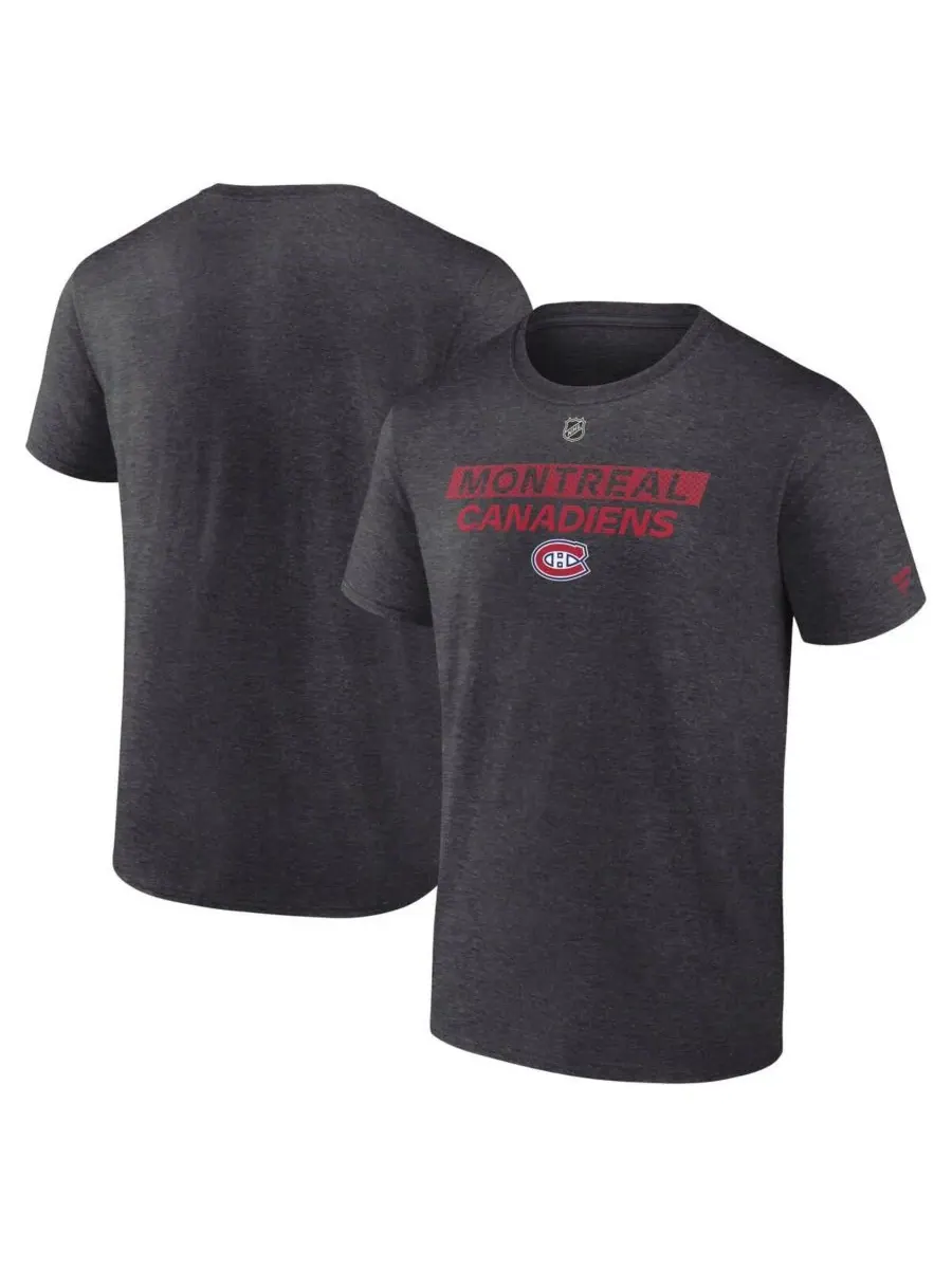 Fanatics Мужская футболка Montreal Canadiens Authentic Pro Core Primary цвета «серый меланж»