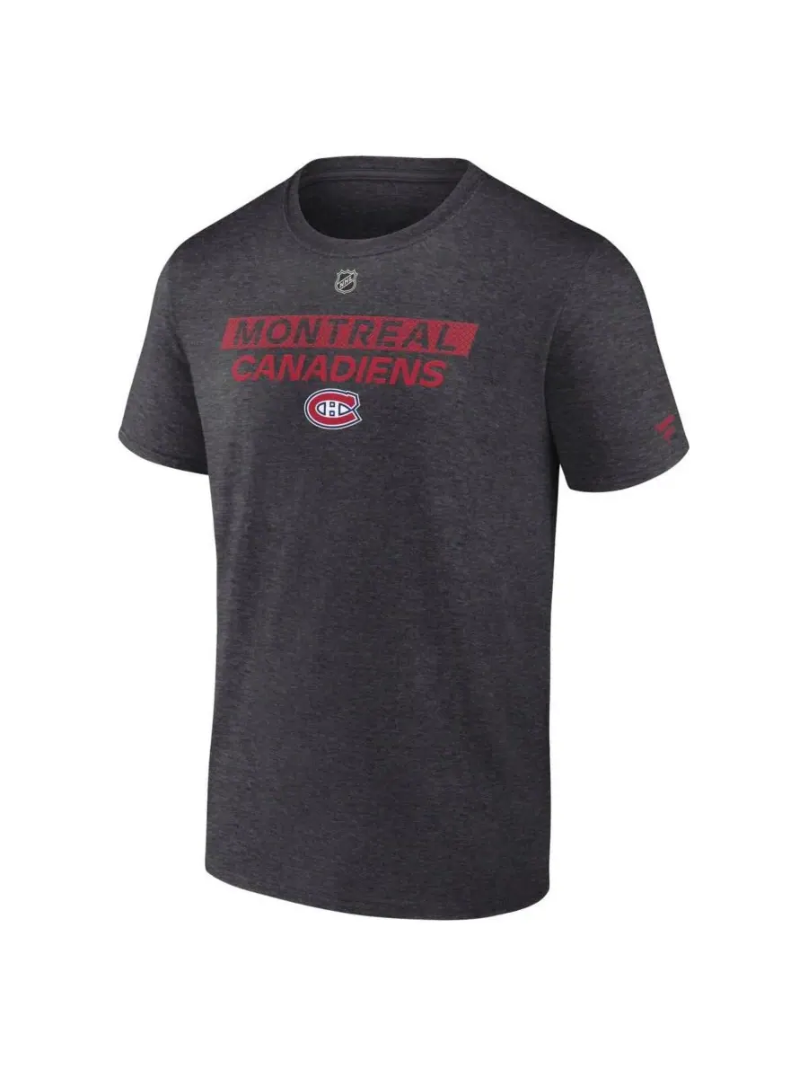Fanatics Мужская футболка Montreal Canadiens Authentic Pro Core Primary цвета «серый меланж» — изображение 3 из 3
